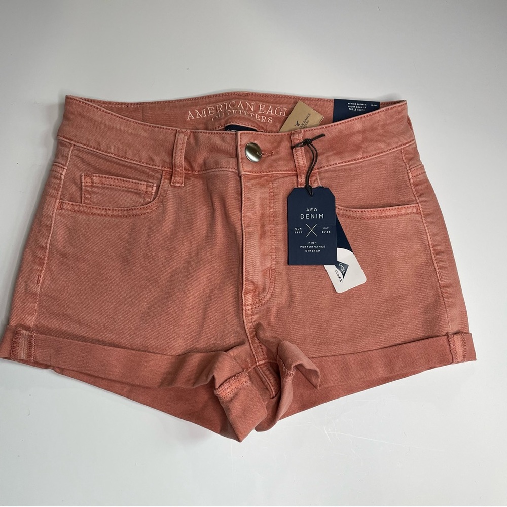 American eagle high-rise stretch denim shorts 4 nwt